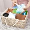 Floral Diaper Caddy Organizer with Handles and Removable Dividers Portable Nursery Storage Basket Versatile Baby Storage Basket