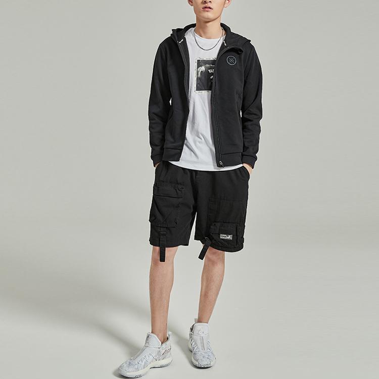 Li-Ning Jachetă Cardigan cu Glugă Fleece Seria Wade Bărbați Jachetă Standard-Negru AWDP585-1