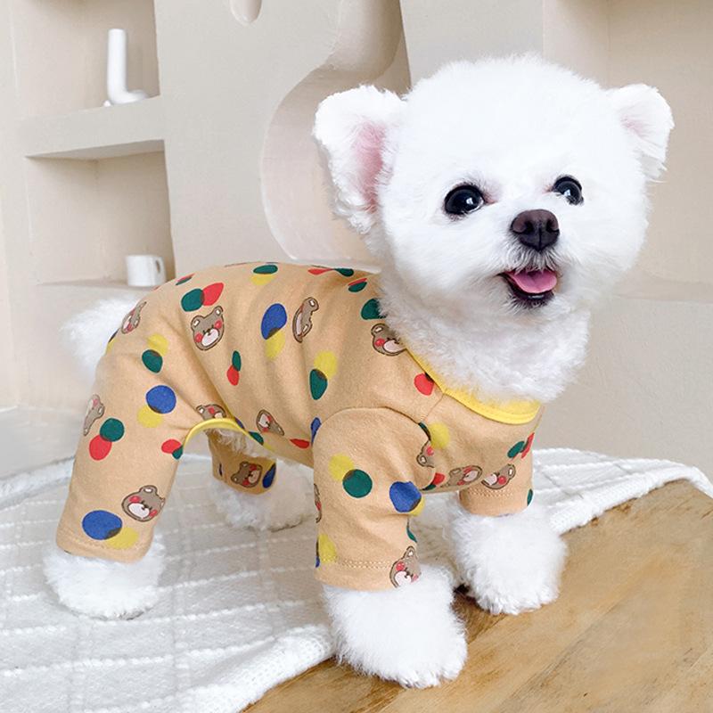 Pet Dog Dog Clothes Small Dog Summer Thin Teddy Bear Four-legged Jumpsuit