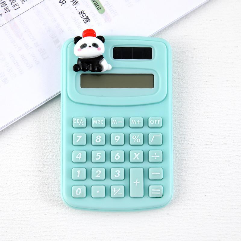 Uroczy Panda Mini Kalkulator Mały Przenośny Uczeń Biuro Mały Komputer Atrakcyjny Kalkulator