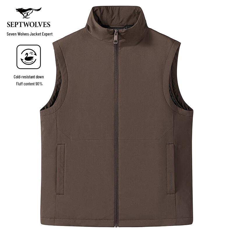 Septwolves Men's Lightweight Water-Resistant Duck Down Vest