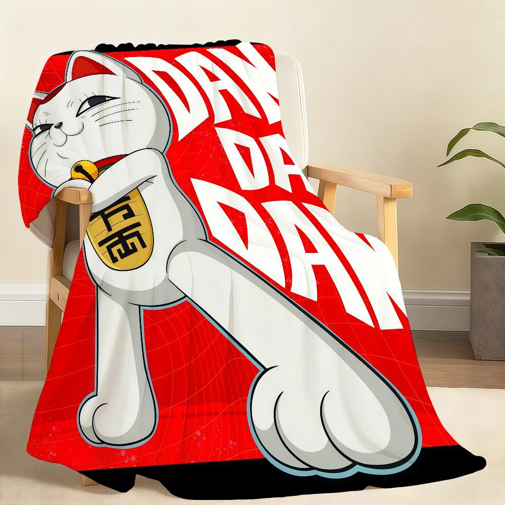 Manga anime T Turbo Oma kat Deken Zachte Plaid voor Huis Slaapkamer Bed Bank Picknick Reizen Kantoor Rust Dekendeksel Cadeau