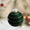 9pcs Flocked Christmas Hanging Balls Glitter Xmas Tree Ornaments  Holiday Festival Party