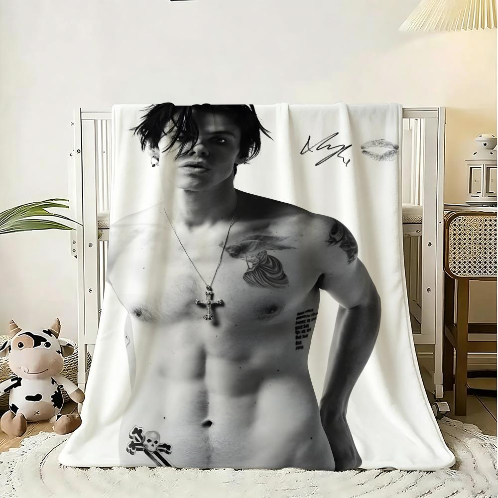 Singer Y-Yungblud Throw Soft Flannel Throw Blanket, Lightweight Breathable Summer Nap Blanket For Sofa Home Travel Cozy Decor