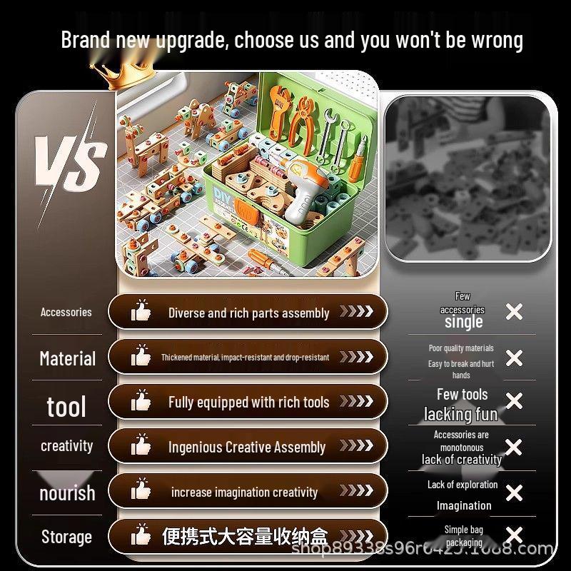 Kids DIY Electric Drill Toolbox: Educational Assembly & Disassembly Toy Set