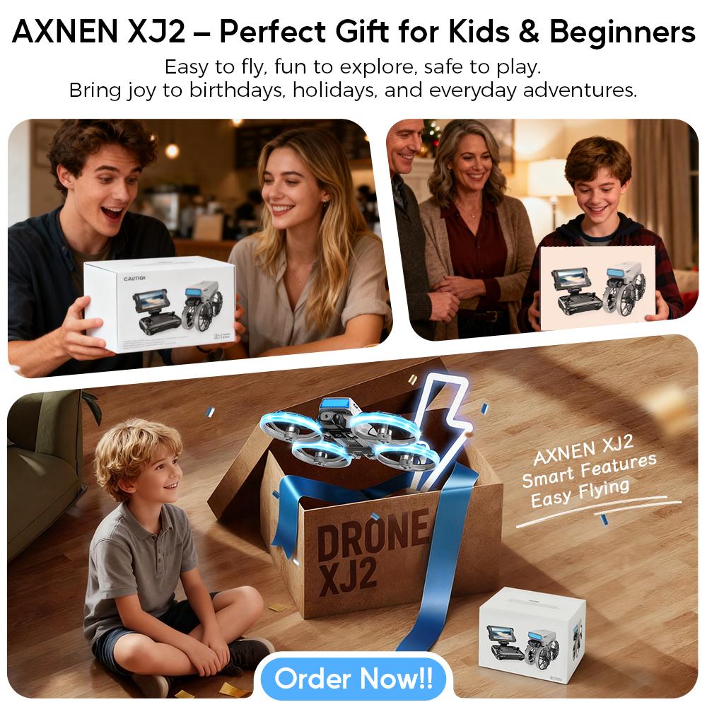 XJ2 Mini Drohne 8K Dual HD Kamera 5G WIFI Übertragung Faltbarer Bürstenloser RC Quadcopter Vollständige Abdeckung Schutzhülle Fernbedienung Spielzeug Kindergeschenk