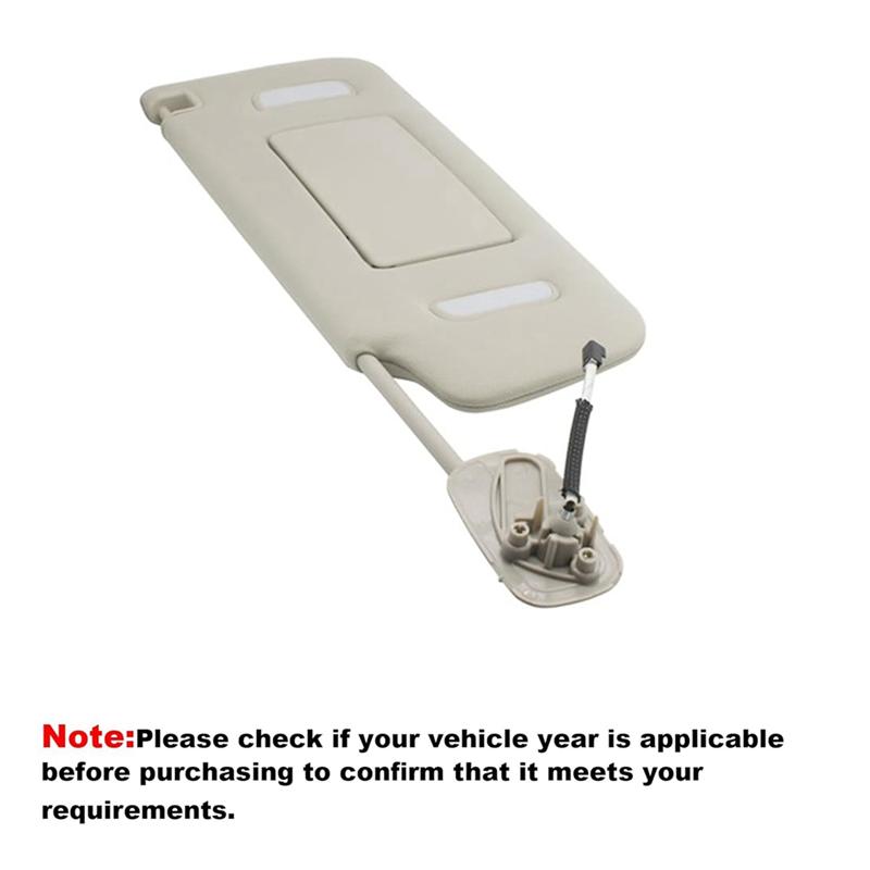 Right Car Sun Visor For Cadillac Chevy Gmc 2007-2014 Sun Visor 22850310 Replacement Parts