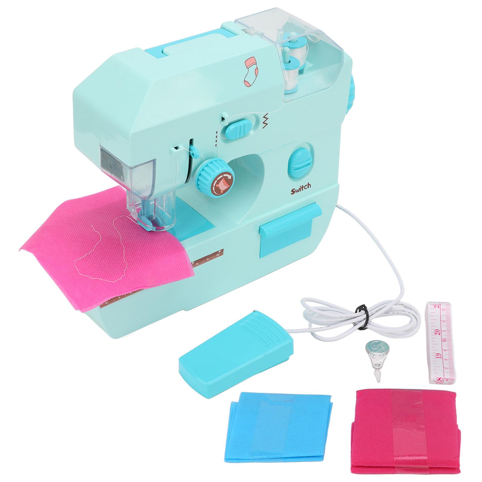 Machine à coudre portable Mini machine à coudre avec pédale pour débutants Enfants de 3 ans et plus
