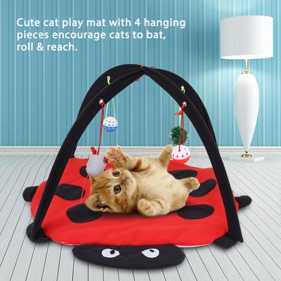 Cat Toys Portable Cat Tent Funny Pet Toys Mobile Activity Pets Play Bed Toys Cat Play Mat Blanket Foldable Kitten Tents
