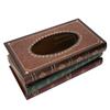 Book Shaped Tissue Box Home Decoration Storage Props Office Ornaments Retro Wooden Craft