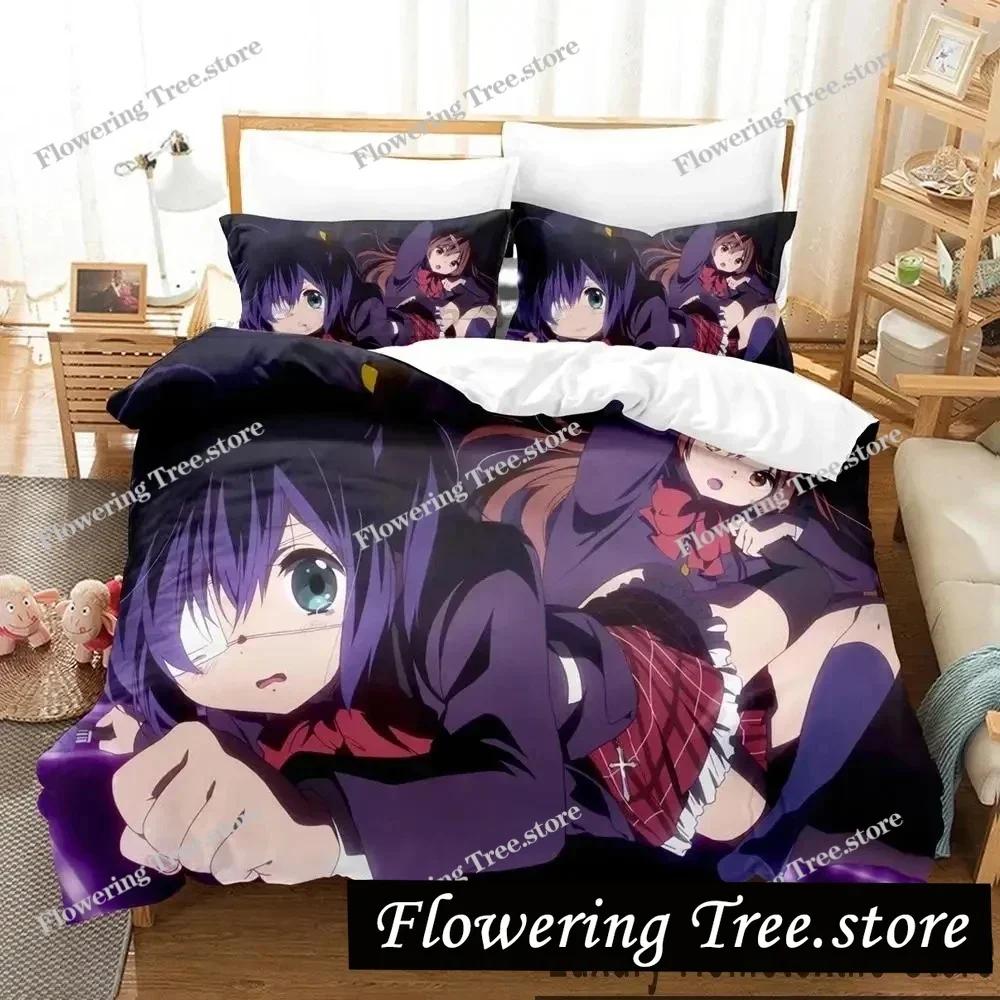 Anime Love, Chunibyo & Other Delusions Bedding Set Boys Girls Twin Queen King Size Duvet Cover Pillowcase Bed boys Adult