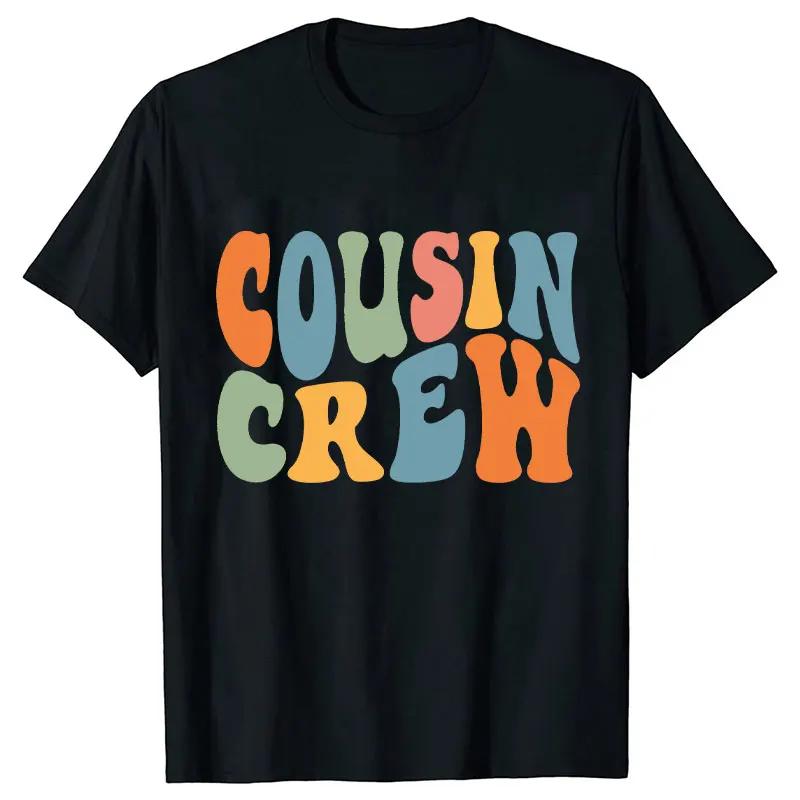 Matching Family Outfits Cousin Crew Graphic Tops Girls Family Birthday Party T-shirt Unisex Child Clothing Short Sleeve Tees