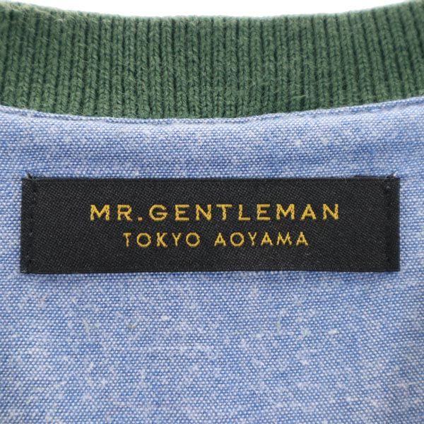Mr.GENTLEMAN Short Sleeve Sweater M Green Knit Men's Used