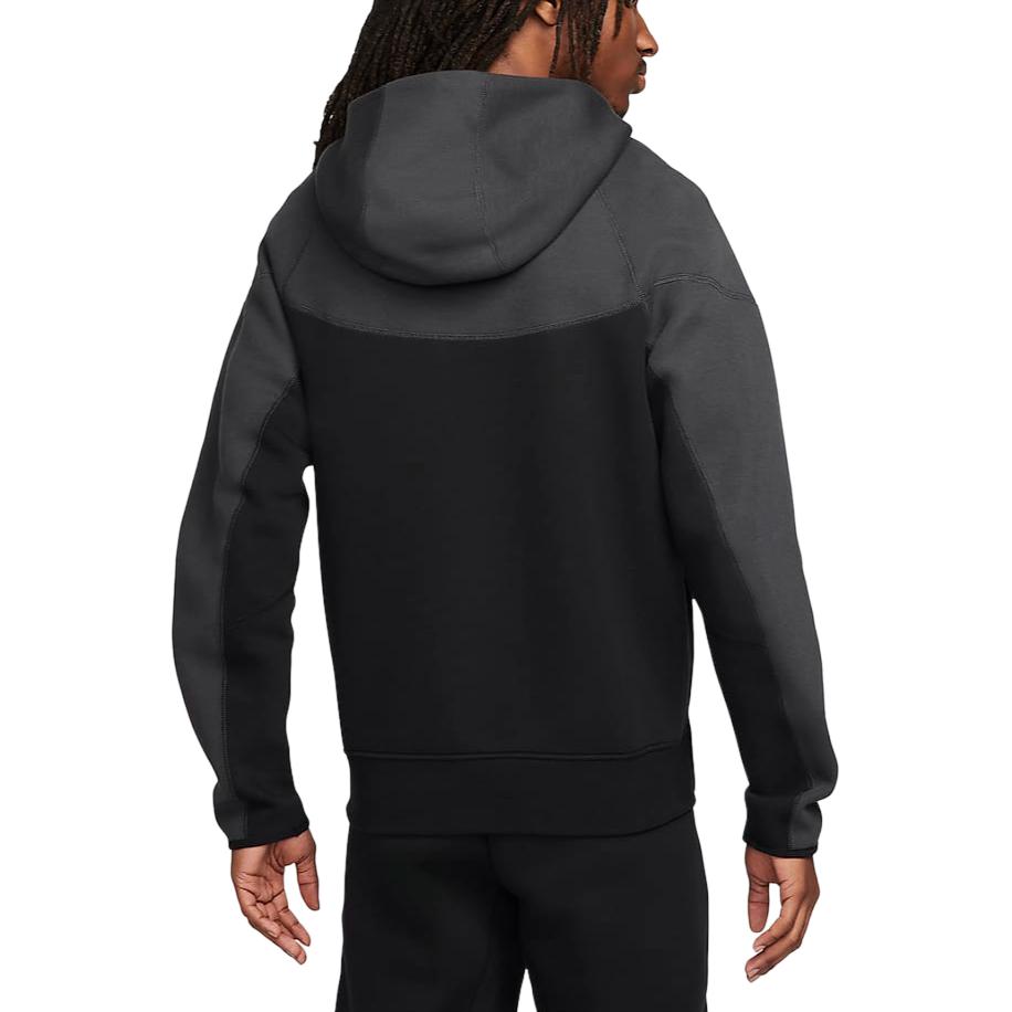 Nike Sporta apģērbs Tech Fleece pilna garuma rāvējslēdzēja kapuces jaka Vīriešu jakas Melna Tumši dūmakaini pelēka Gaiši dziļi sarkana FB7922-013