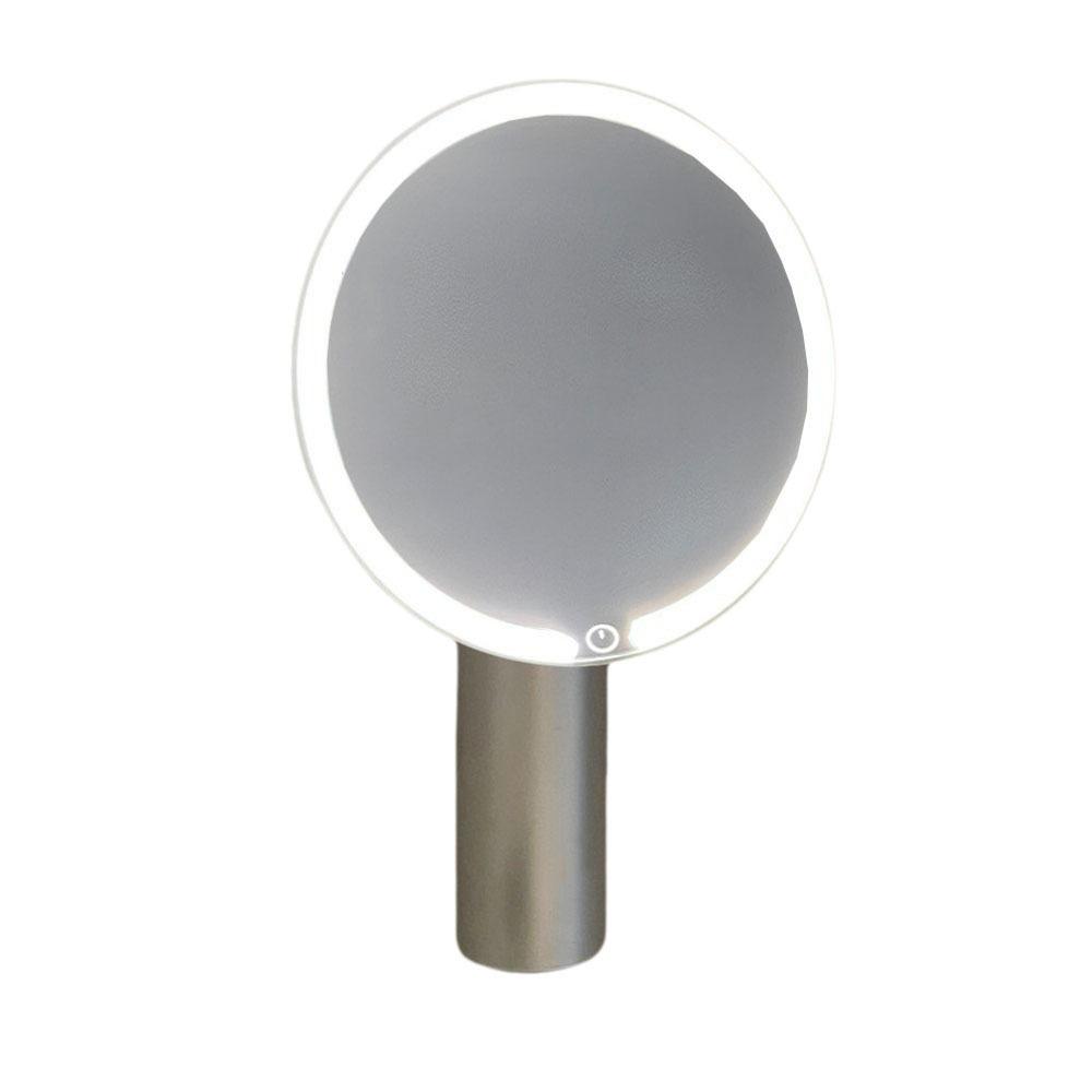 

Светодиодное зеркало для макияжа с USB-зарядкой, 3 цвета подсветки, настольные зеркала с подсветкой, туалетный столик серый