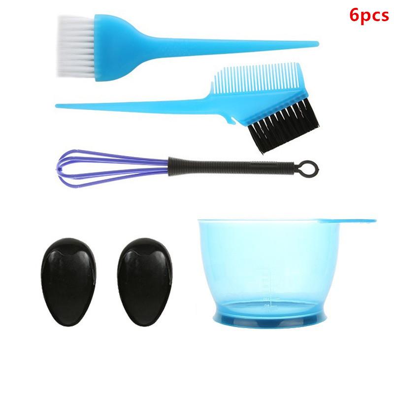 4/6 Stück Haarfarbe Farbpinsel Schüssel Set Mit Ohrenkappen Farbe Mixer Haarfarbe Färben Färbeapplikator Friseur Styling Zubehör
