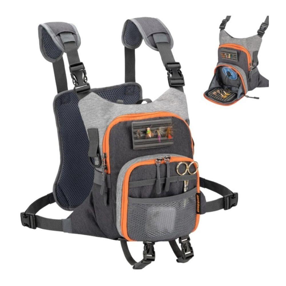 Adjustable Straps Fly Fishing Chest Pack Oxford Cloth Fishing Pack for Angling
