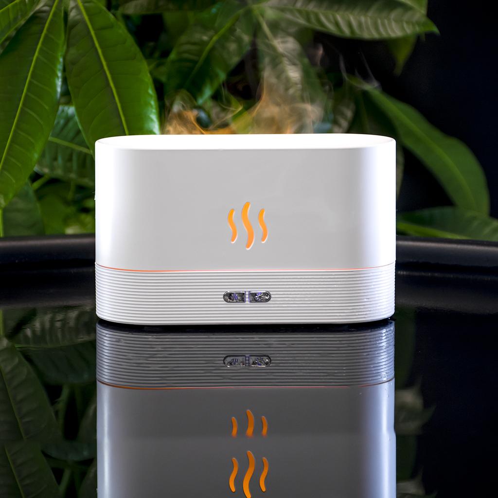 Air humidifier, aroma diffuser, aromatherapy, fireplace, flame, lamp