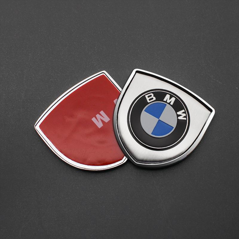 umbrx8 1/2PCS Car Shield Body Trunk Stickers 3D Metal Emblem Decal Auto Accessories For BMW Performance F20 F10 F30 F40 E92 E91 G20 G30