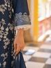 Women Blue Kurta Set with Dupatta Printed Ethnic Suit Festive & Party Wear