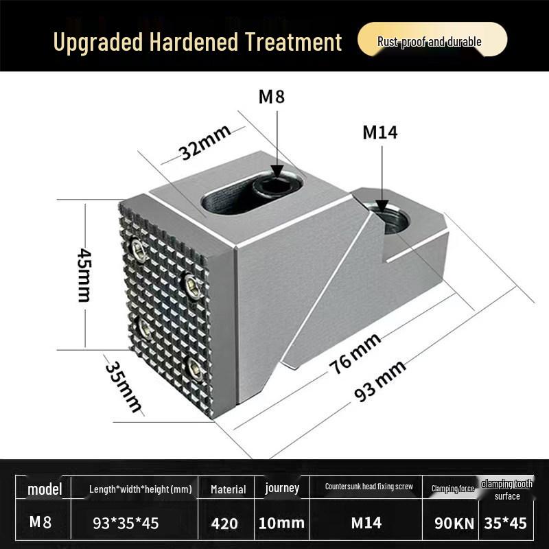 Heavy-Duty Flat Jaw Frog Pliers with Anti-Warping Clamp