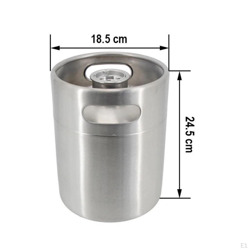 Keg with Spear 304 Stainless Steel Growler Reusable Mini for Home, Parties