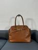 Vintage Genuine Leather Cowhide Tote - Large Capacity Handbag for Women