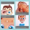 Human Face Pimple Popping Toy with Pointer Wheel Water Spraying Spot Popping Toy Stress Relief Kids Adults Family Party Board Game Prank Prop