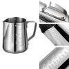 Frothing Cup 350ML Food Grade Stainless Steel Anti Slip Handle Milk Frother Pitcher with Scale