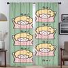 Cute Illustration Halloween Decoration Curtains Bedroom Partition Home Interior Shades Window Curtain Room Set Of 2 Made Polyester Sleeping Area Decor