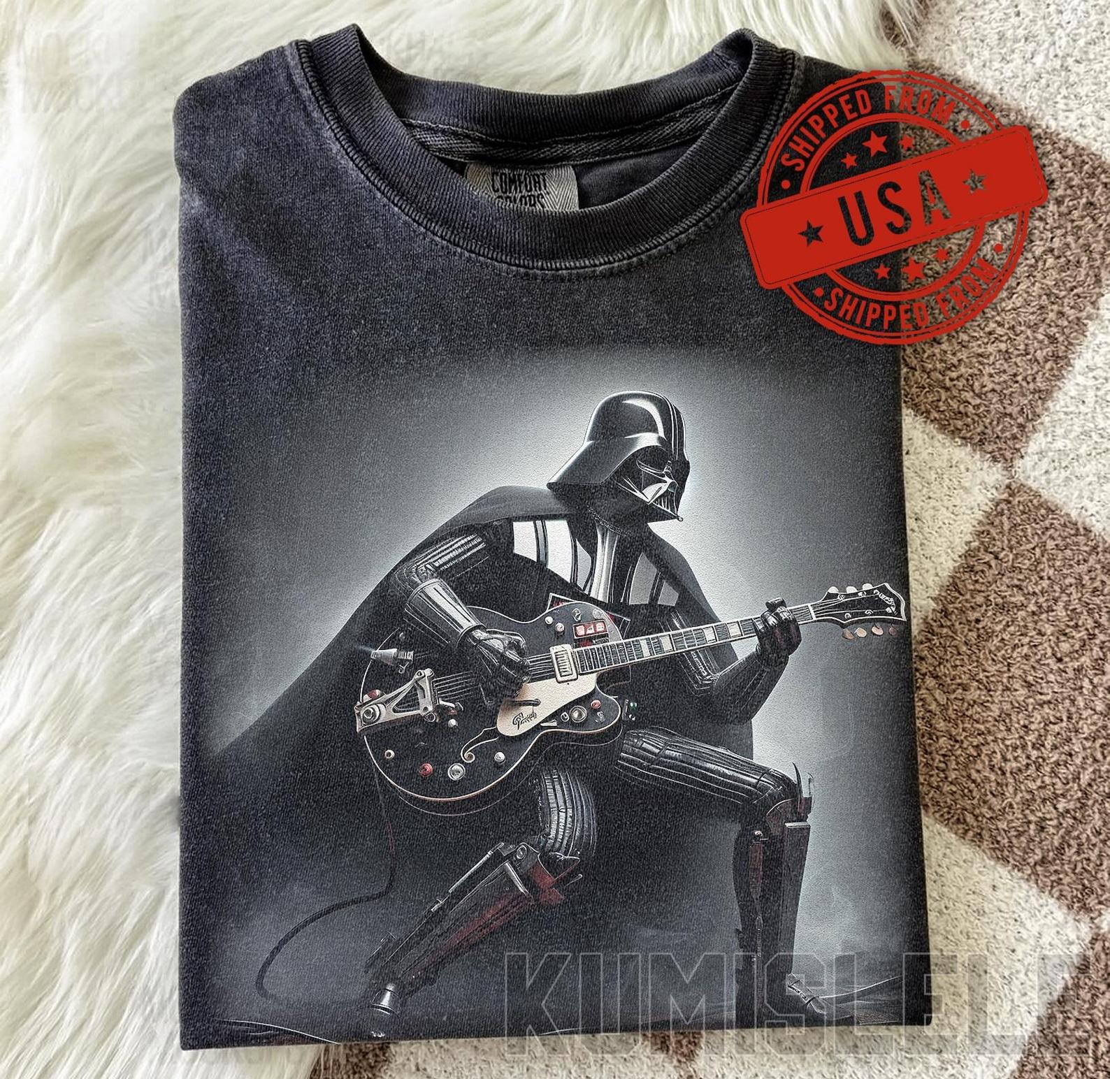 Darth Vader Guitar Graphic Tee | Comfort Colors T-Shirt L
