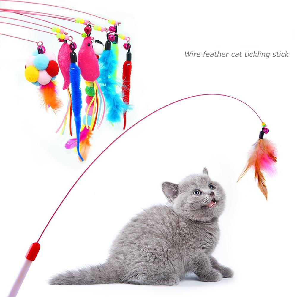 Pet Cat Interactive Toy Teaser Wand Stick Rod For Cat Pet Supplies Catcher Tassel Toys For Kitten Pet Product Pet Toys