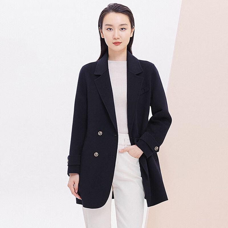 

JESSIE Женское двубортное шерстяное пальто M