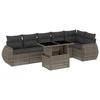 VidaXL Garden Lounge Set with Cushions 7 Pcs Grey Wicker 3268550