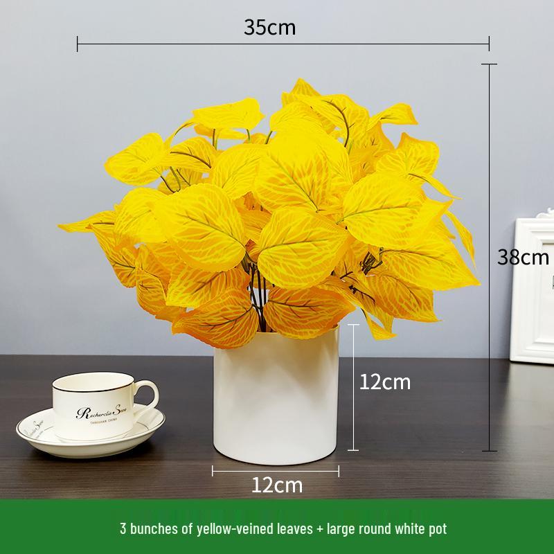 Nordic Artificial Green Plant Bonsai for Office or Home Decor - Small Indoor Potted Ornament