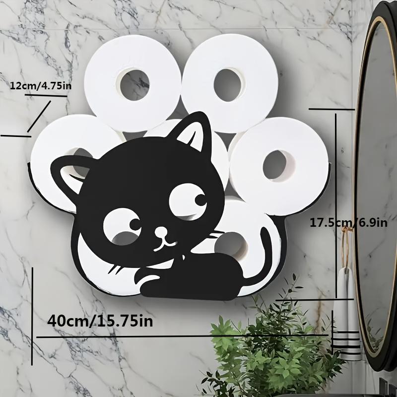 Steel Toilet Paper Holder Bathroom Wall Decoration Kitchen Paper Shelf Storage Tissue Kitten Towel Roll Shelf Home Accessories