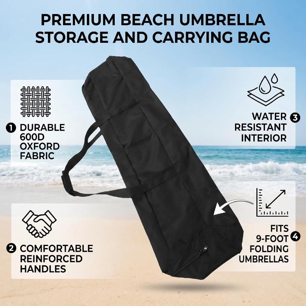 With Zipper Beach Umbrella Bag Oxford Fabric Protective Storage Carrier Carrying Case  Camping