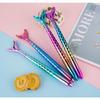 4 Pcs Ins Minimalist Mermaid Ballpoint Pen Black Small Fresh Personality Girl Style