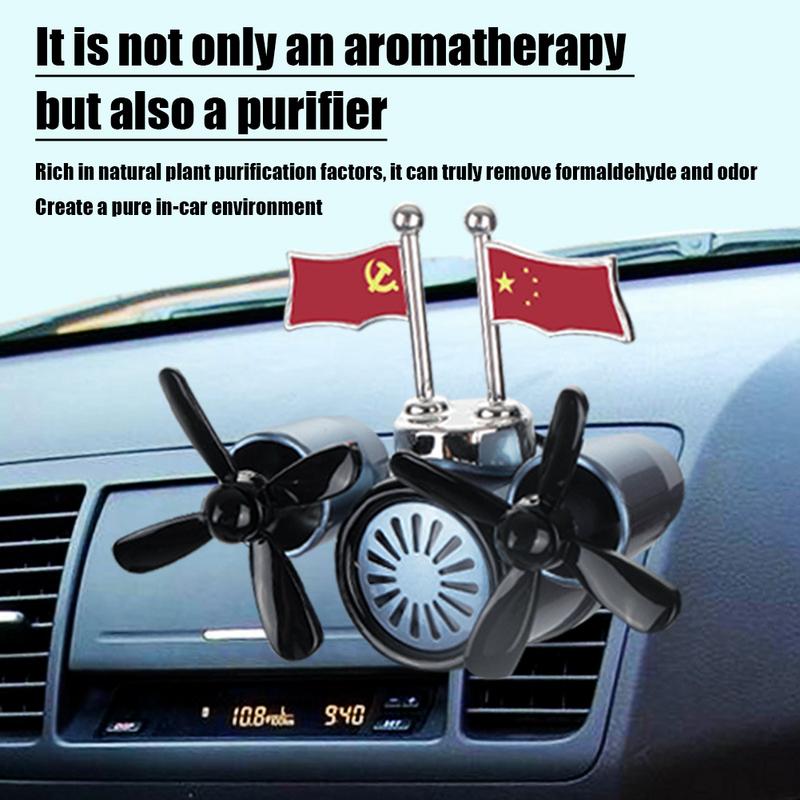 Car Air Freshener Fan Propeller Automotive Rotating Propeller Air Outlet Vent Fresheners Car Aromatherapy Decoration Accessories