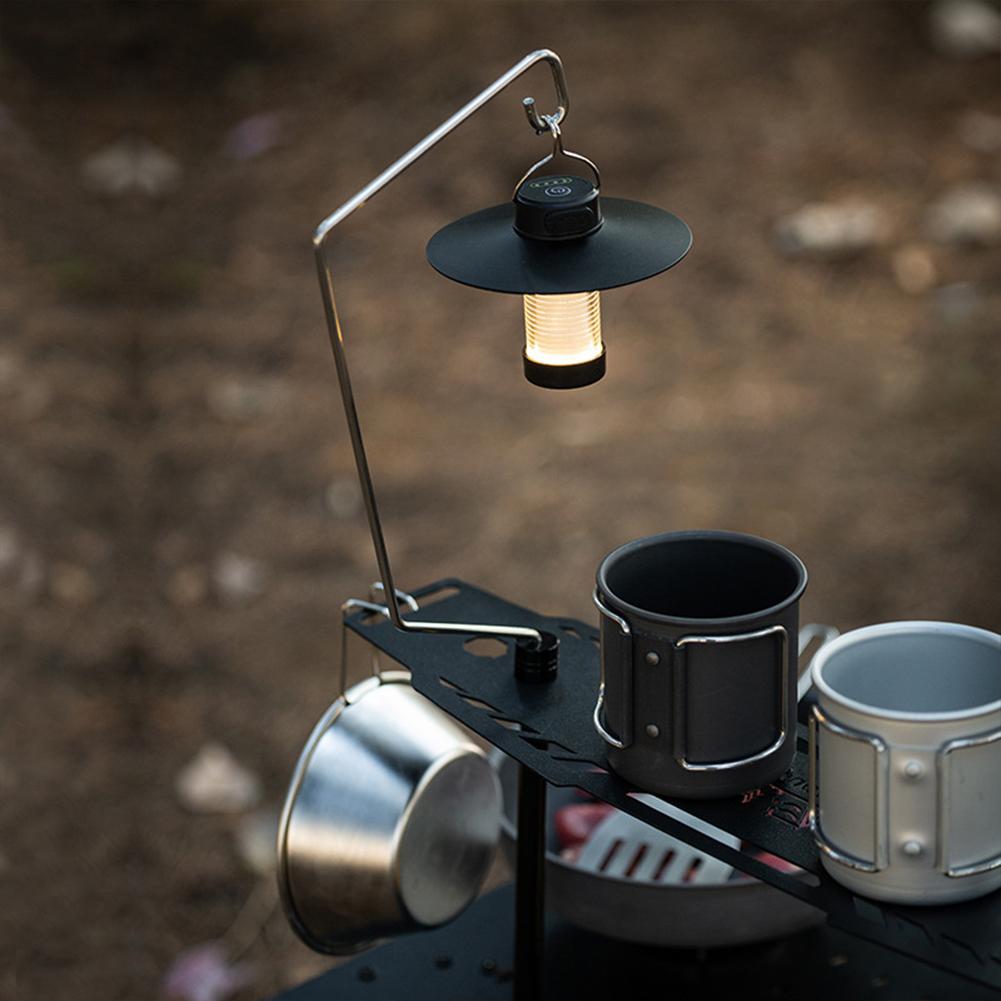 IGT Table Lantern Stand Aluminum Alloy Lamp Hanging Pole Multifunctional IGT Table Lantern Hanger for Picnic Hiking Fishing