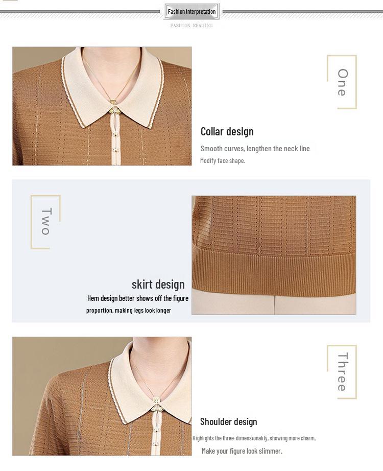 Mom's 2026 Autumn Knit Pullover: Stylish Base Layer for Middle-Aged and Elderly Women