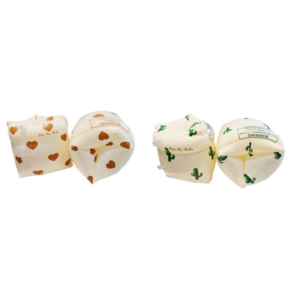 1 Paar Poolboje Schwimmbinden Doppel-Luftkammer Aufblasbare Schwimmbad-Armschwimmer PVC Bedruckt Erwachsene Kinder Schwimmzubehör