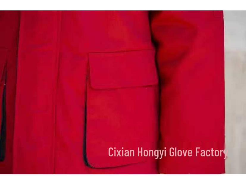 Men's Winter Anti-static Cotton-padded Work Jacket, Removable and Thickened for Warmth and Labor Protection.