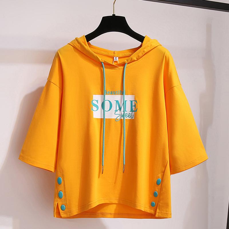 Sommer Neue Sonnenschutz Mit Kapuze Kurzen ärmeln T-shirt Student Koreanischen Stil Kleidung Lose Top frauen Kleidung