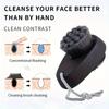 Double Sided Facial Cleansing Brush with Soft Nylon Bristles and Silicone Head for Exfoliation Massage and Gentle Skin Care Tool