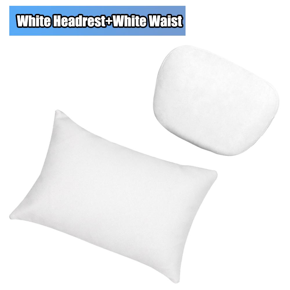 For Tesla Model 3 Y S X Car Seat Headrest Neck Pillow Cushion Suede Comfortable Headrest Lumbar Support Black/White