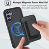 For Samsung Galaxy S25 Magnetic Case TPU + PU Leather Phone Back Cover with Detachable Card Holder