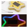 Solar Powered Ambient Lights Star Neon Automobile Interior Decorative LED Car Windshield Window Decoration with Suction Cup