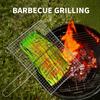 Fish Grilling Basket Flexible Non stick Fish Barbecue Net Clip with Handle Camping BBQ Tool Portable Burger Mesh