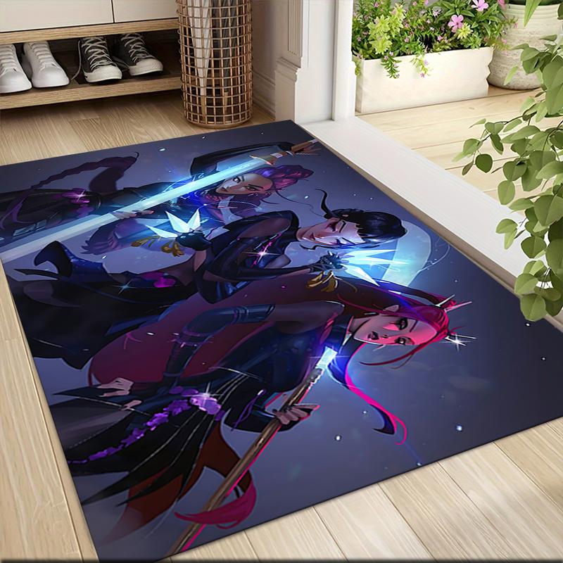 Fantasy Warrior Battle Carpet Rug Soft Washable Antislip Home Living Room Sofa Mats Personalized Christmas Rug